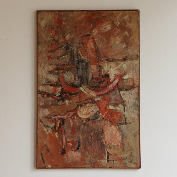 P. Richard Mauris 1962 Abstract Composition, Oil on Canvas
