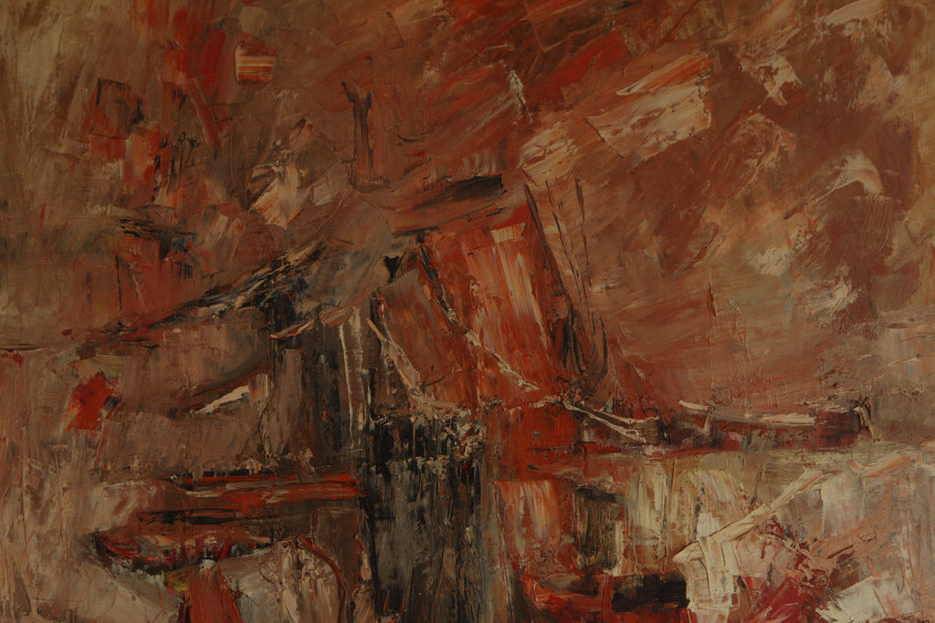 P. Richard Mauris 1962 Abstract Composition, Oil on Canvas