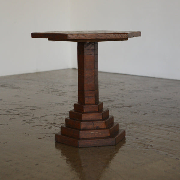 Hexagonal Side Table in Oak