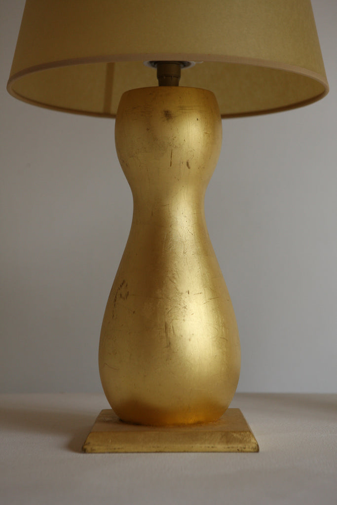 Pair of Turned Gilt Table Lamps