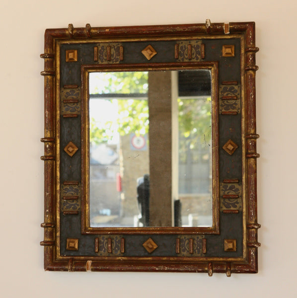 19th Century Spanish Hand Painted Gilt Mirror