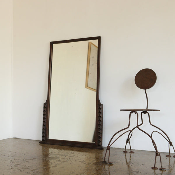 Craved Wood Over Mantle Mirror