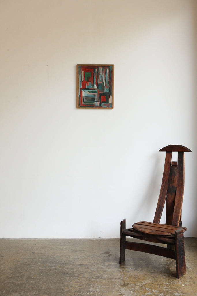 1960's Abstract Composition in Oil on Canvas