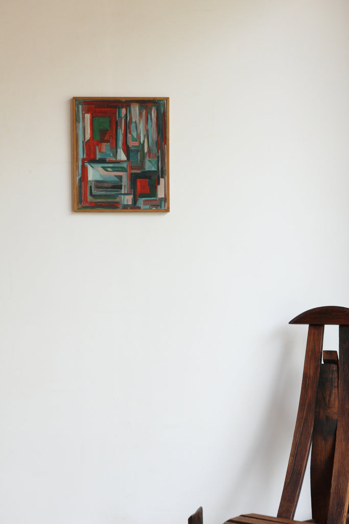 1960's Abstract Composition in Oil on Canvas