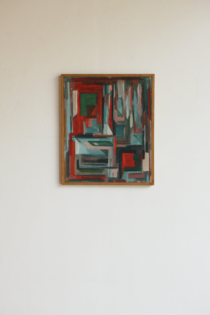 1960's Abstract Composition in Oil on Canvas