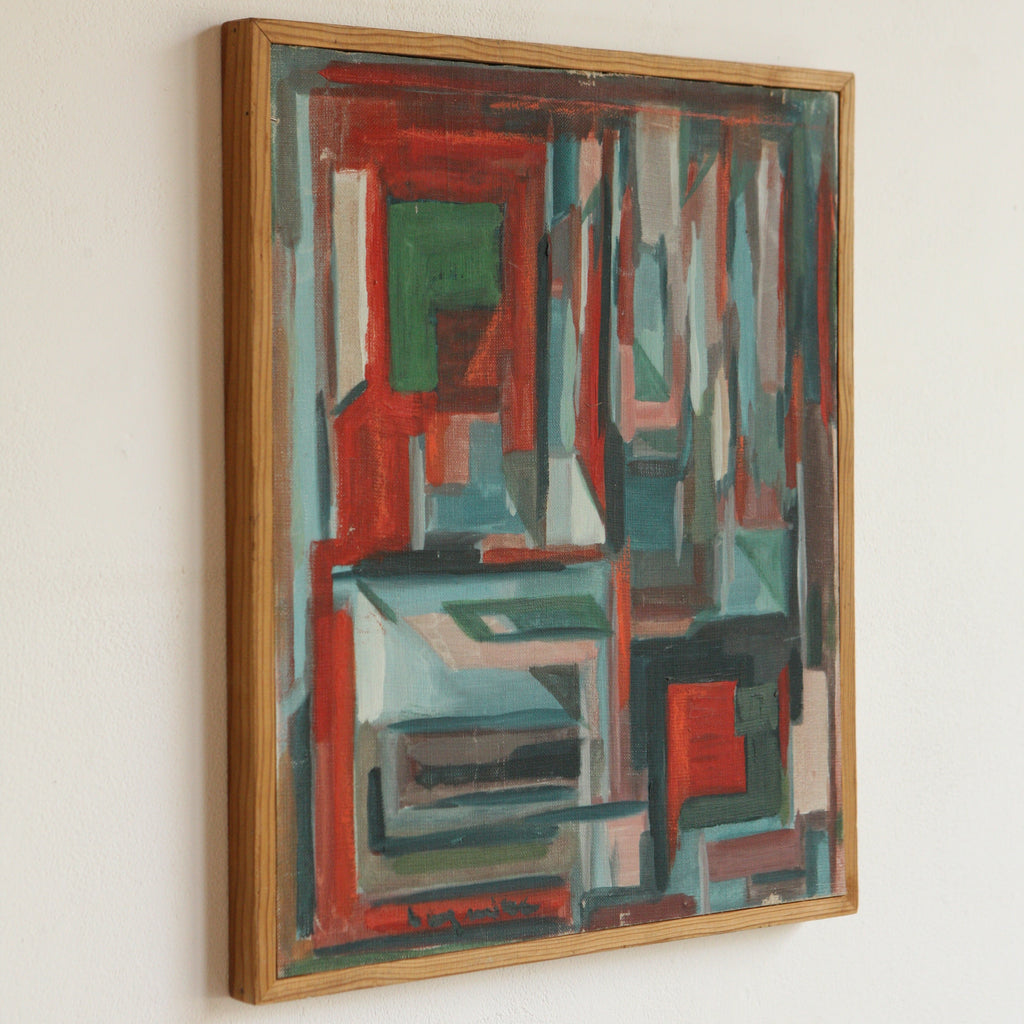 1960's Abstract Composition in Oil on Canvas