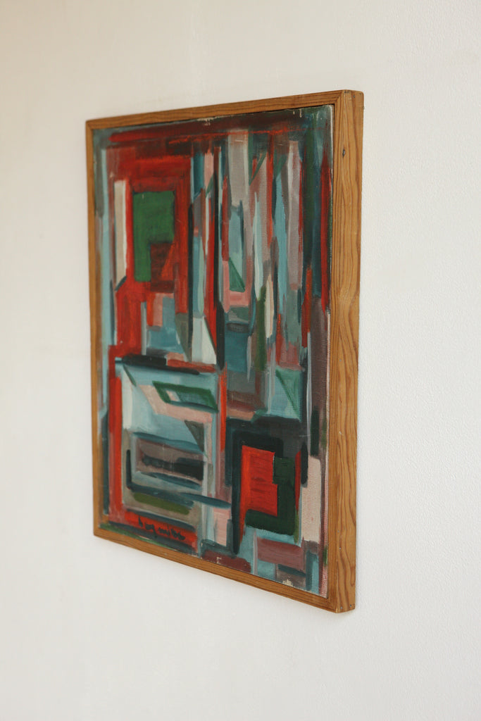 1960's Abstract Composition in Oil on Canvas