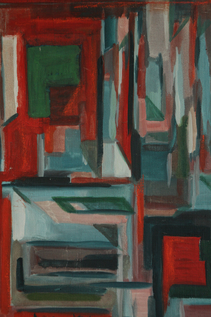 1960's Abstract Composition in Oil on Canvas