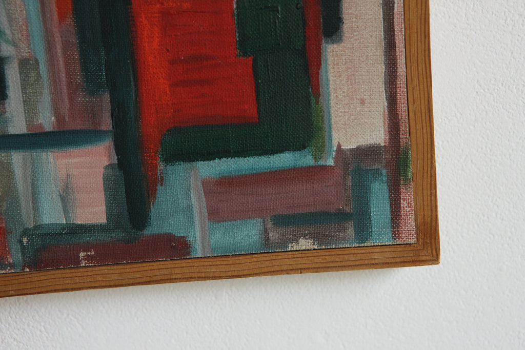 1960's Abstract Composition in Oil on Canvas