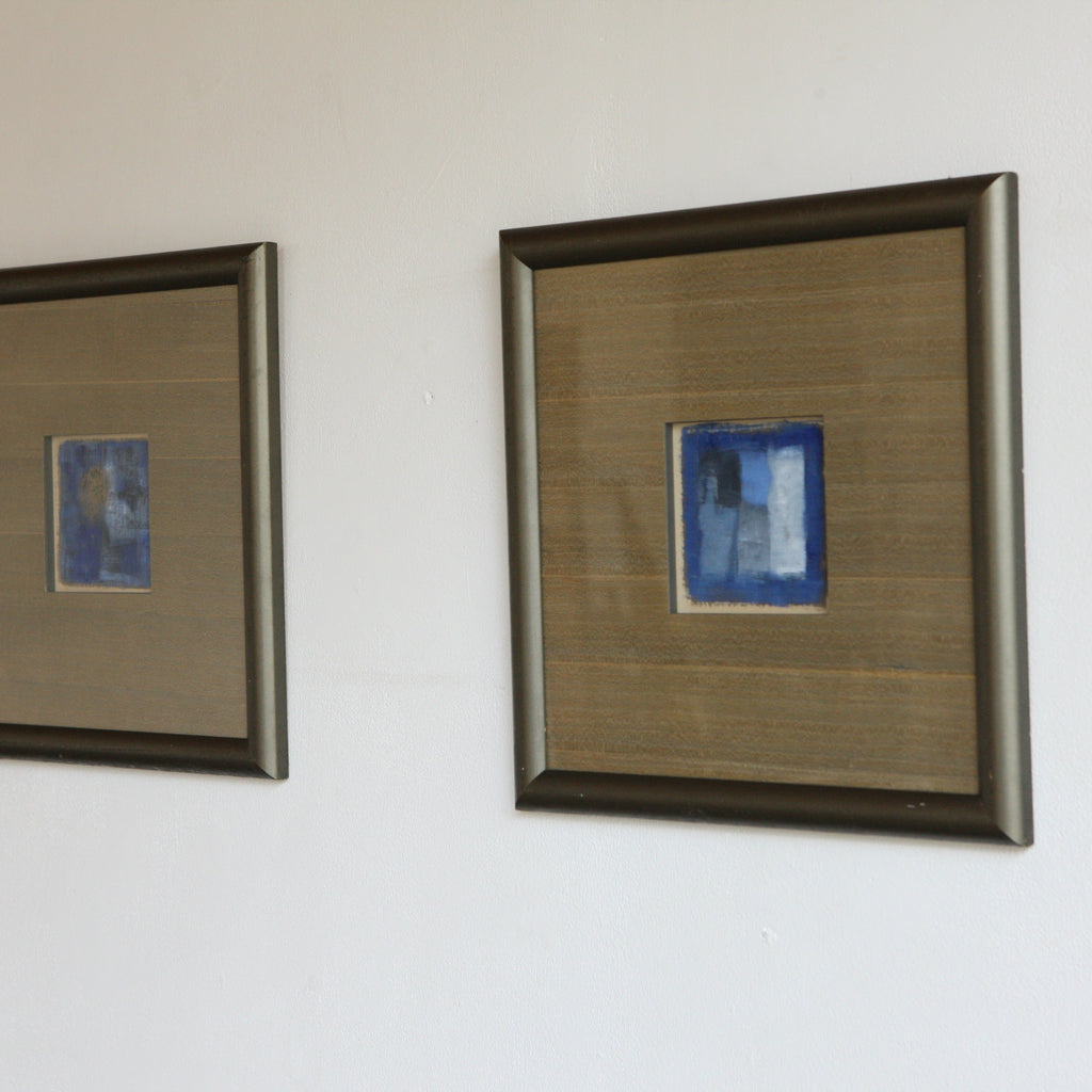 Pair of Frame Miniatures Abstract Paintings