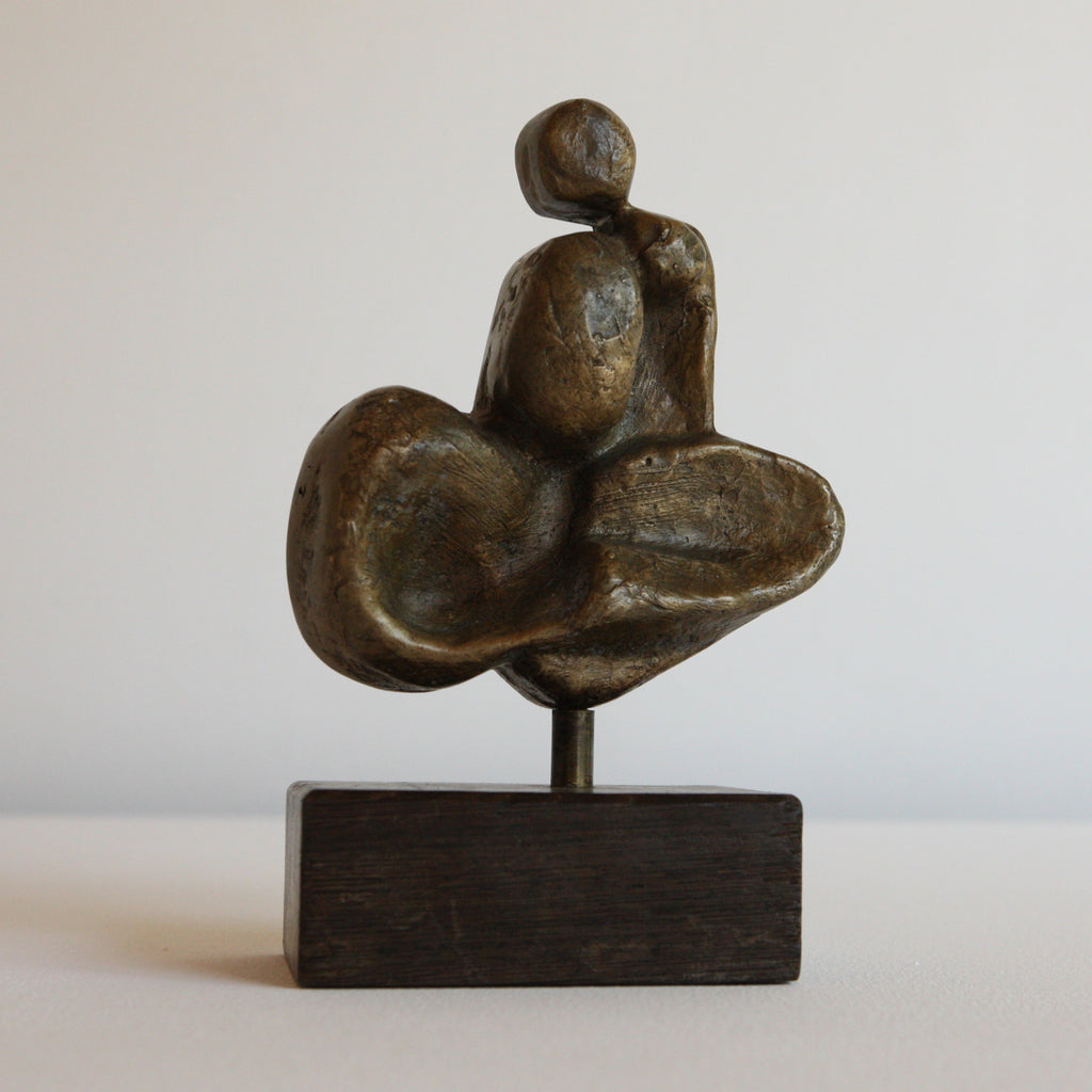 Modernist Mounted Bronze Figure