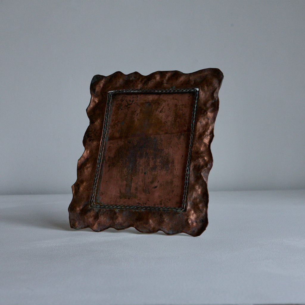 1940's Copper Wavy Picture Frame