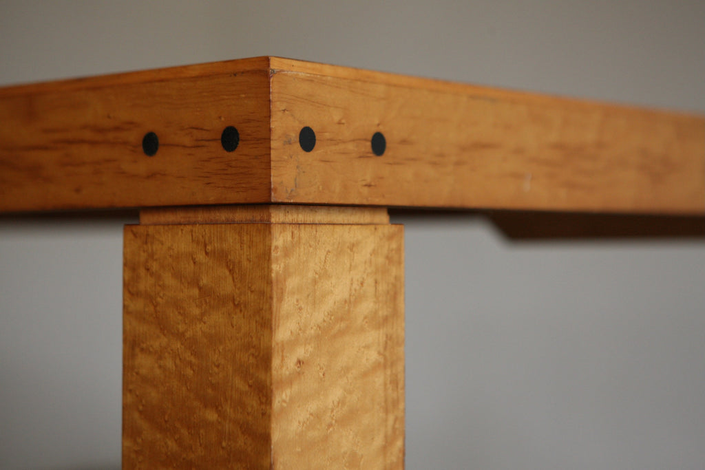 Birdseye Maple 1970's Dining Table