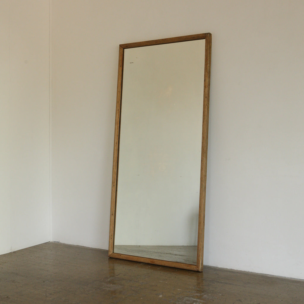 1960's Oak Framed Shop Mirror