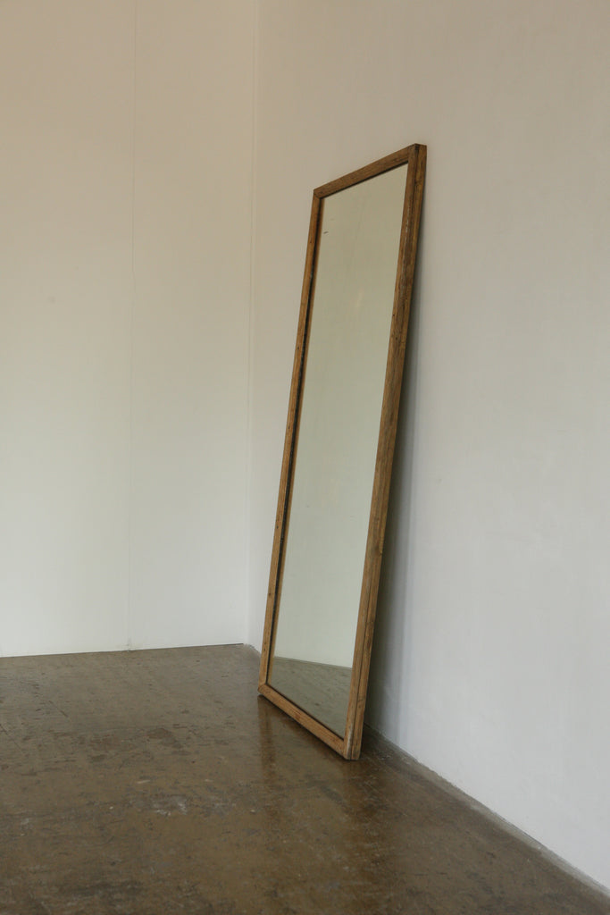 1960's Oak Framed Shop Mirror