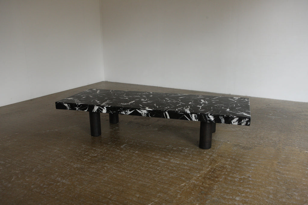 1970's Nero Marquita Marble Coffee Table