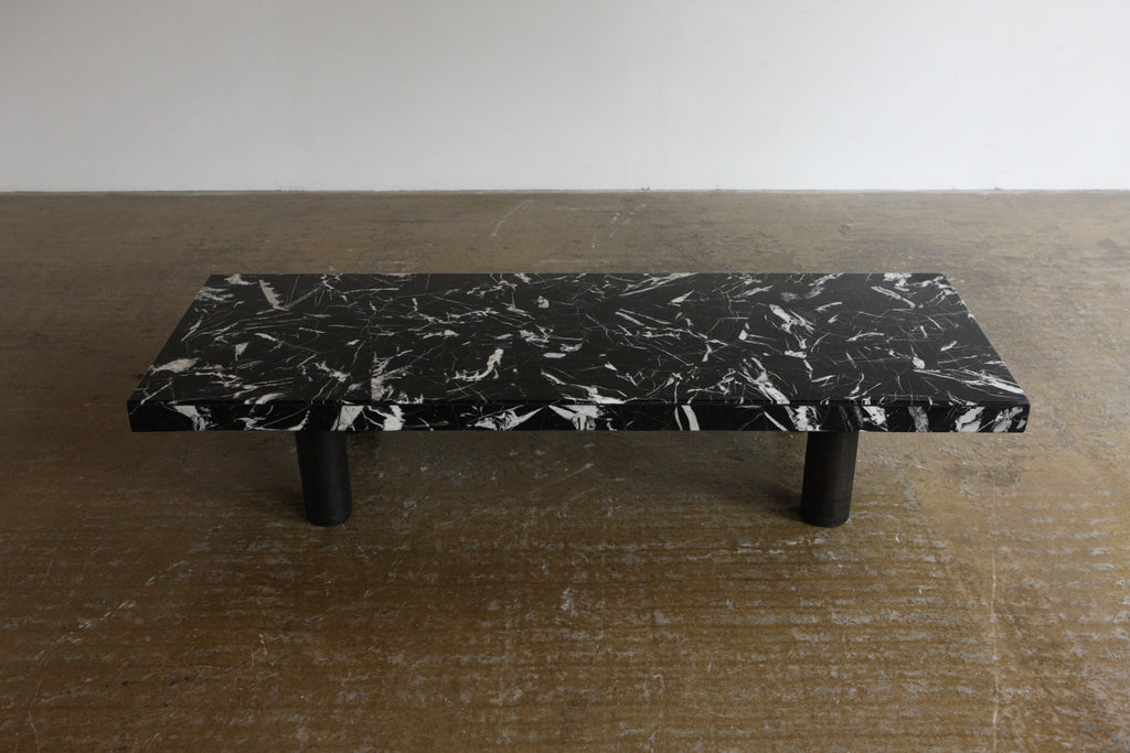 1970's Nero Marquita Marble Coffee Table