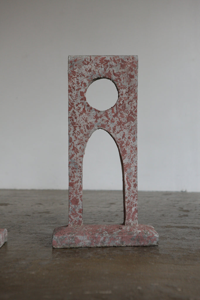 Pair of Modernist Concrete Sculptures