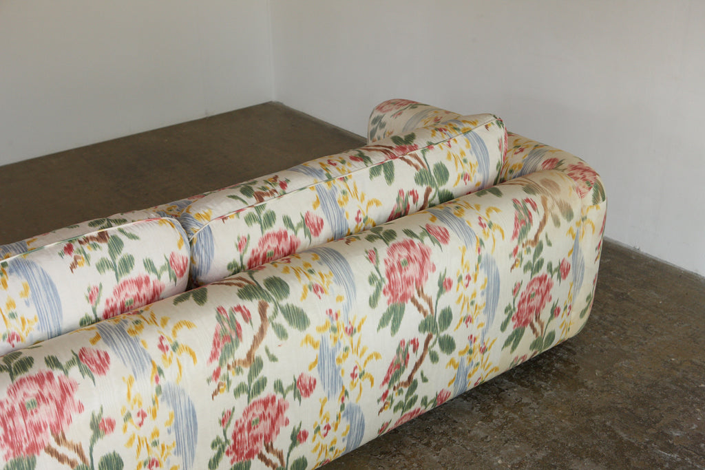1970's Sofa in Pierre Frey Floral Silk