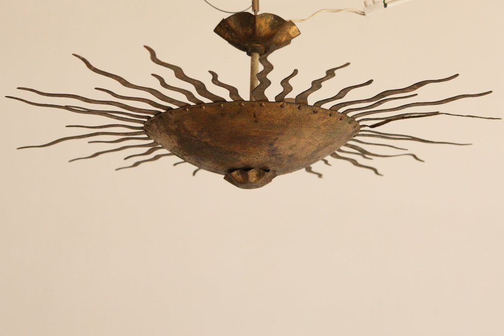1960's Sunburst Ceiling Light