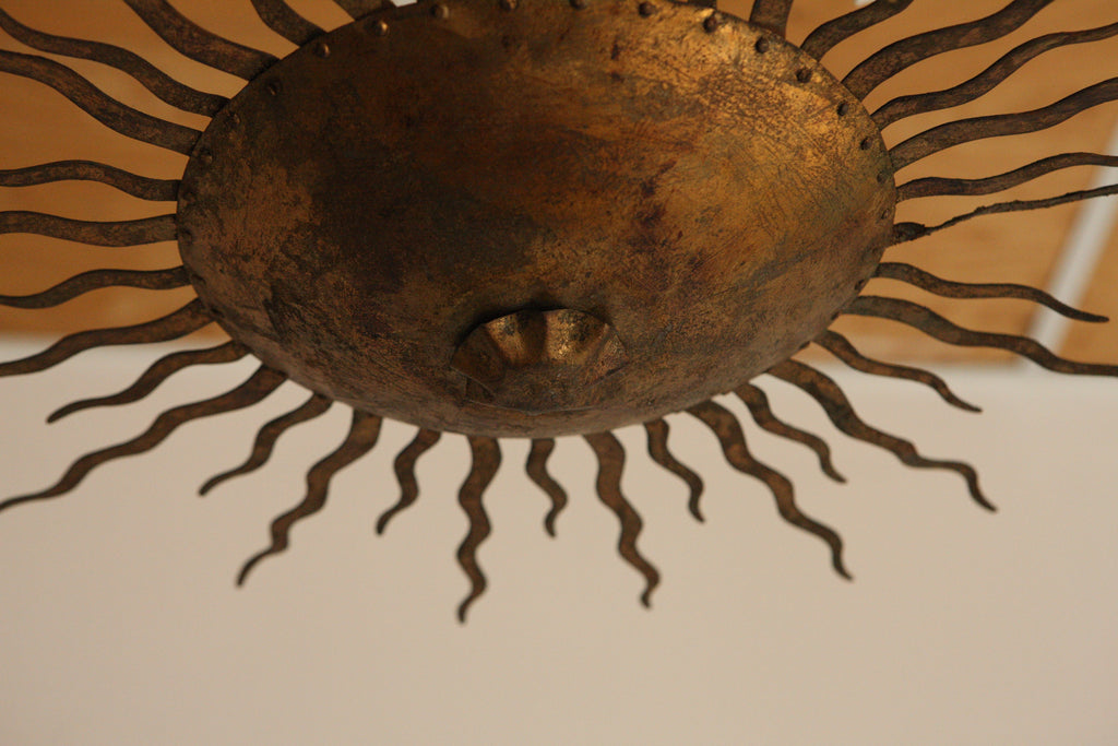 1960's Sunburst Ceiling Light