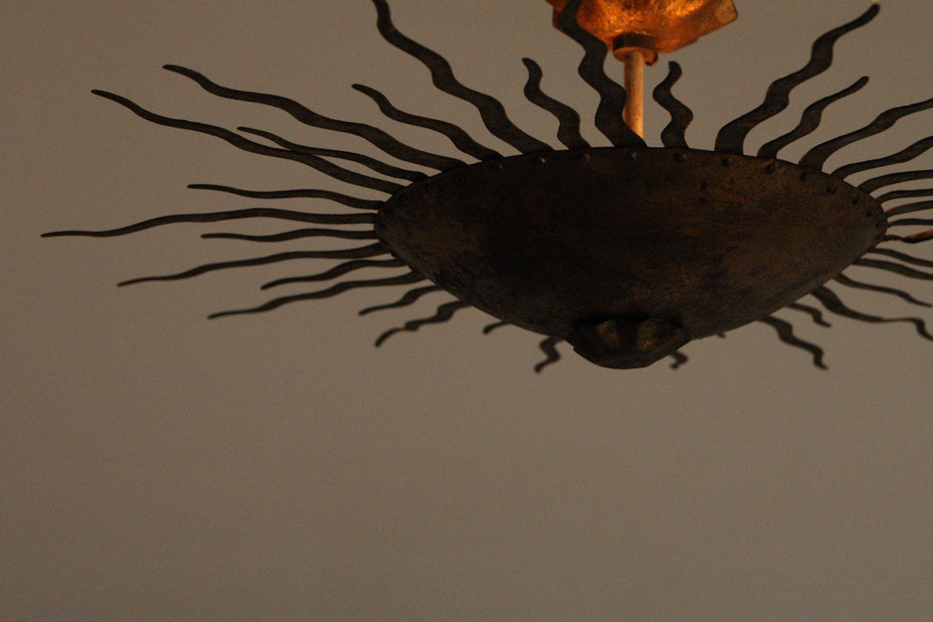 1960's Sunburst Ceiling Light