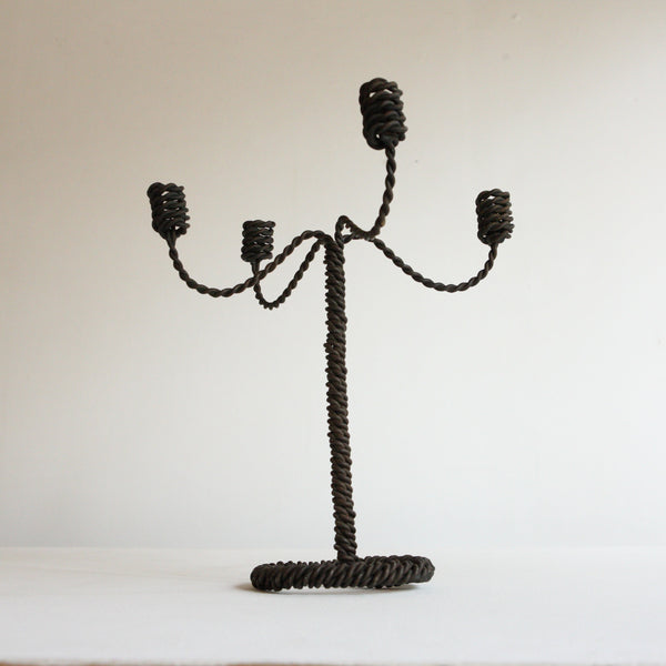 Twisted Iron Candelabra