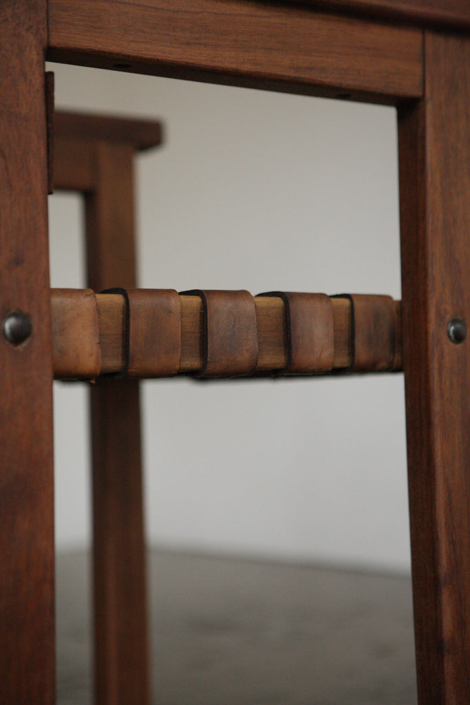Set of 4 1960's Woven Leather Chairs