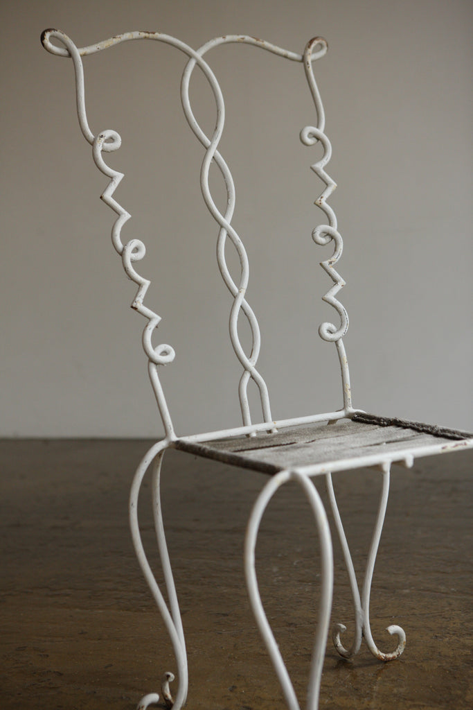 Pair of French Looped Metal Chairs