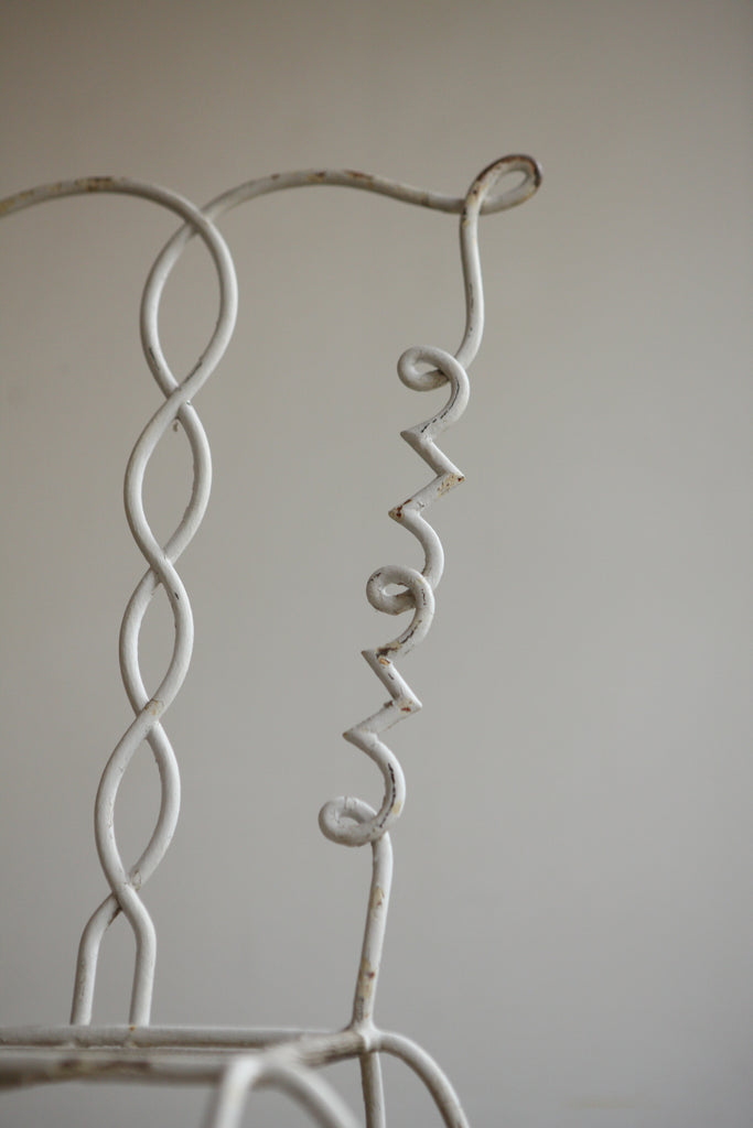 Pair of French Looped Metal Chairs