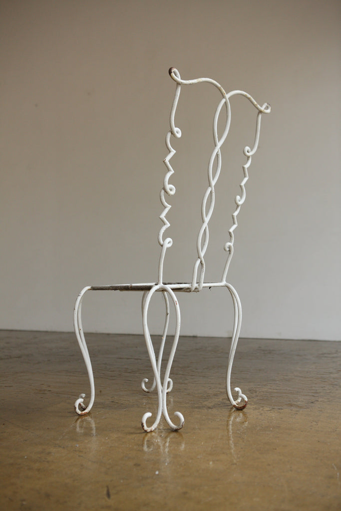 Pair of French Looped Metal Chairs