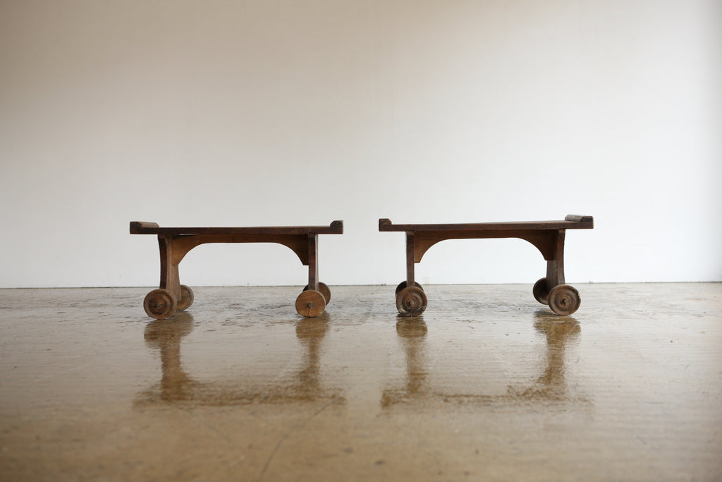 Pair of Wheeled Benches/Tables