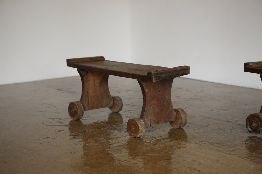 Pair of Wheeled Benches/Tables