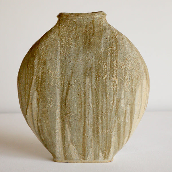 Stoneware Flat Vase, France Circa 1960's