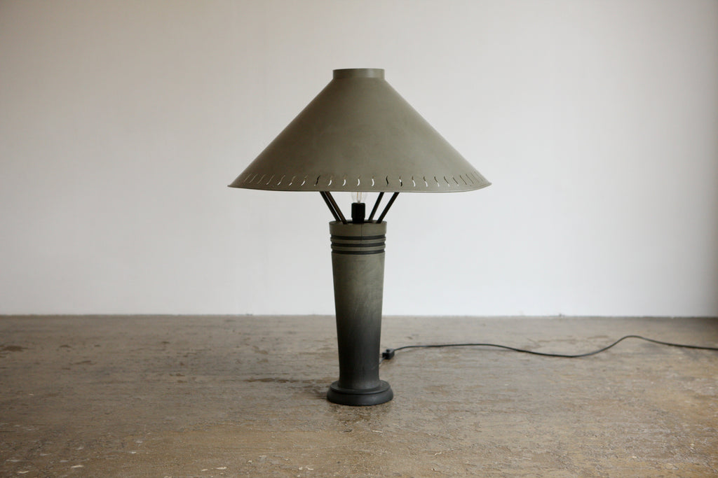 Oversized Metal Post Modern Lamp