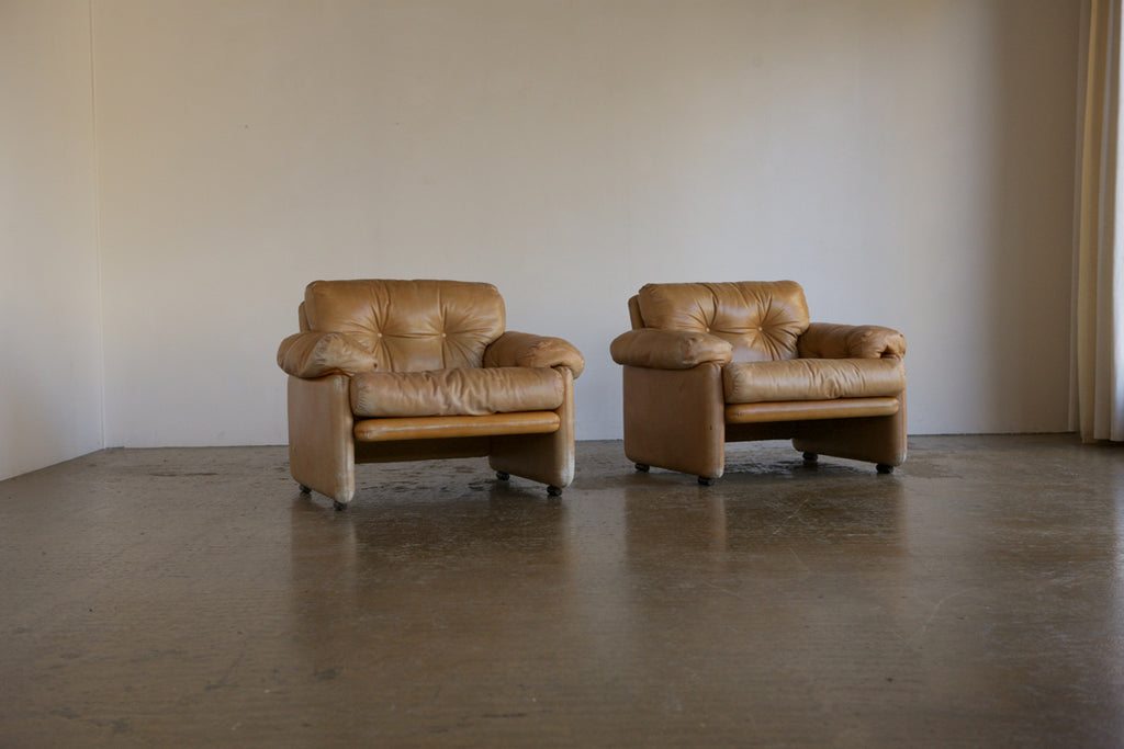 Pair of Afra & Tobia Scarpa Coronado Chairs for C&B Italia
