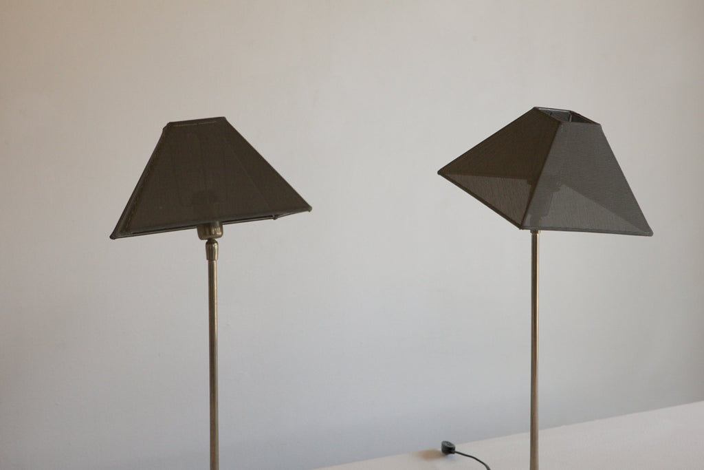 Pair of Tilt Shade Table Lamps by Casa Disagne