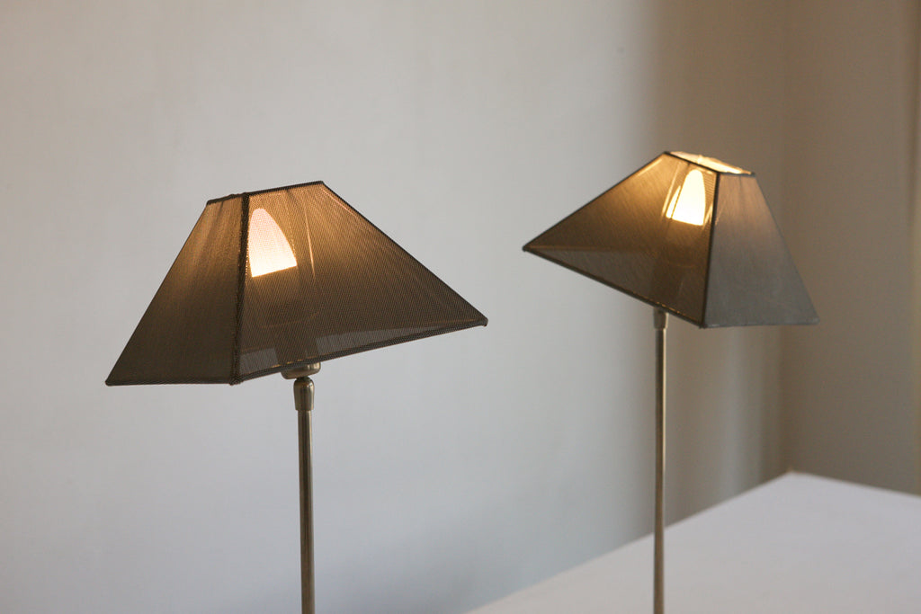 Pair of Tilt Shade Table Lamps by Casa Disagne