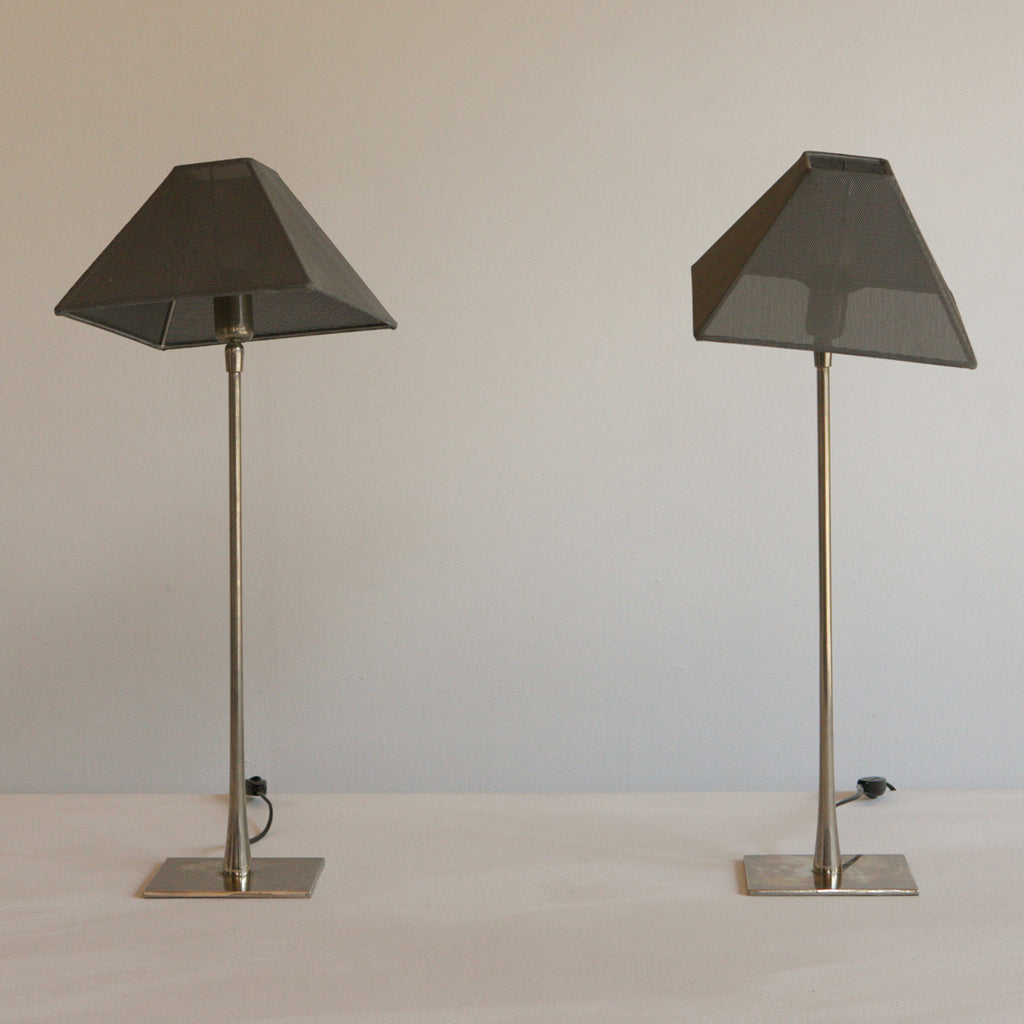 Pair of Tilt Shade Table Lamps by Casa Disagne