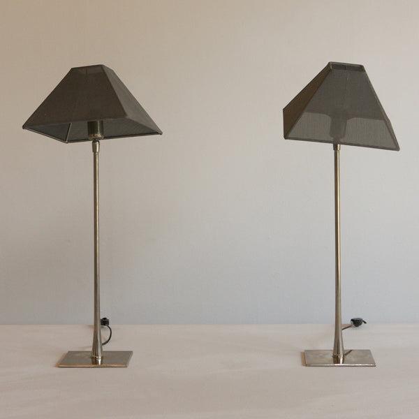 Pair of Tilt Shade Table Lamps by Casa Disagne