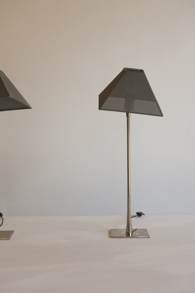 Pair of Tilt Shade Table Lamps by Casa Disagne