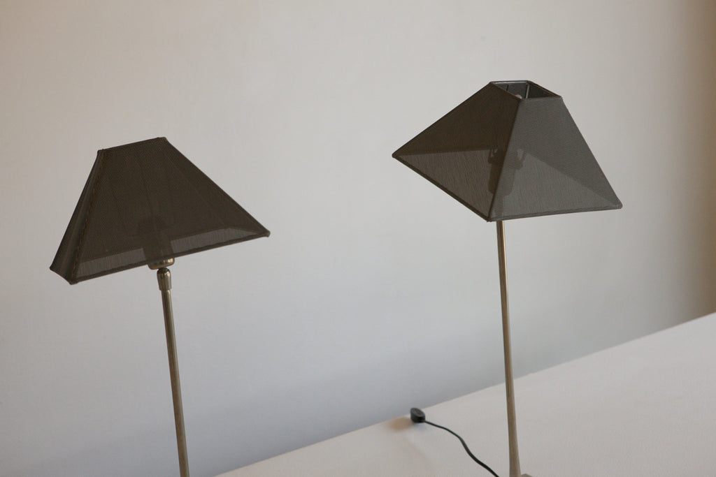Pair of Tilt Shade Table Lamps by Casa Disagne