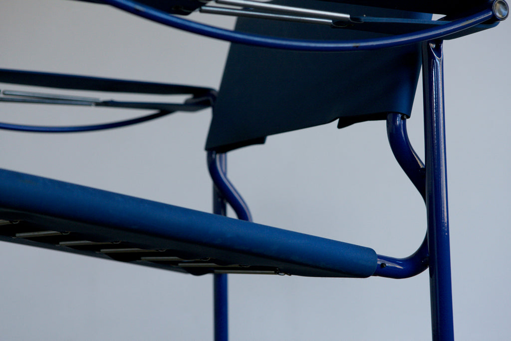 Pair of Blue Spaghetti chairs by Giandomenico Belotti for Alias