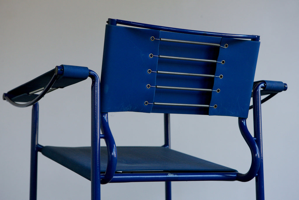 Pair of Blue Spaghetti chairs by Giandomenico Belotti for Alias