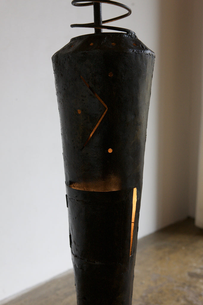 Mixed Material Artisanal Floor Lamp