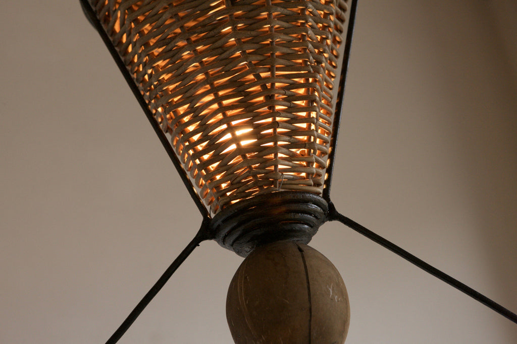 Mixed Material Artisanal Floor Lamp