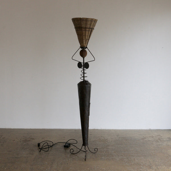 Mixed Material Artisanal Floor Lamp
