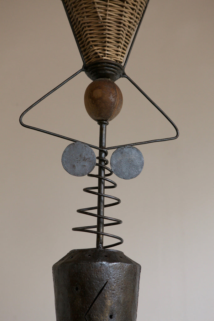 Mixed Material Artisanal Floor Lamp