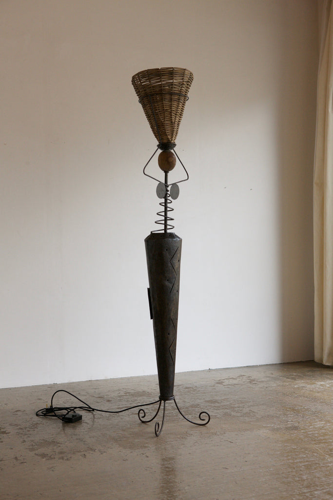Mixed Material Artisanal Floor Lamp