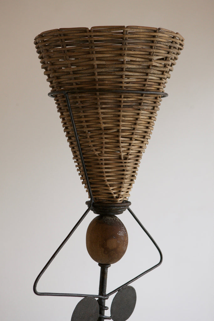 Mixed Material Artisanal Floor Lamp